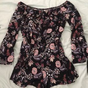 Off the shoulder floral jumper